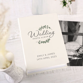Personalised Botanical Wedding 6x4 Photo Album With Sleeves, 2 of 4