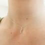 Cubic Zirconia Initial Pendant Necklace, thumbnail 3 of 5