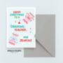 Personalised Funny Teacher Christmas Cracker Card, thumbnail 3 of 5