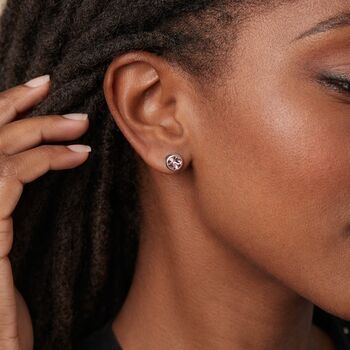 Sterling Silver June Alexandrite Birthstone Stud Earrings – 7mm, 3 of 7