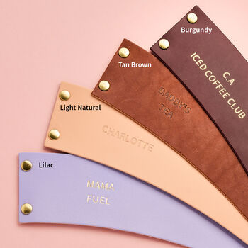 Personalised Leather Coffee Cup Sleeve, 6 of 7