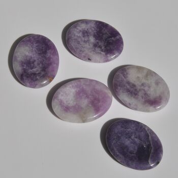 Lepidolite Worry Thumb Stone For Strength And Healing, 2 of 4