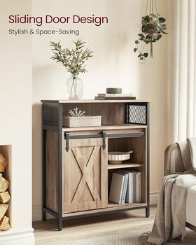 Storage Cabinet Cupboard With Sliding Door, 6 of 10