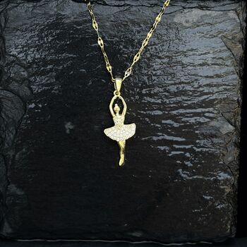 Personalised 18ct Gold Plated Ballerina Necklace, 11 of 12