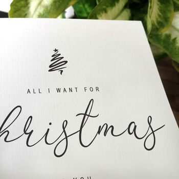 Romantic Personalised Christmas Card For Husband, Wife Or Partner, 2 of 4