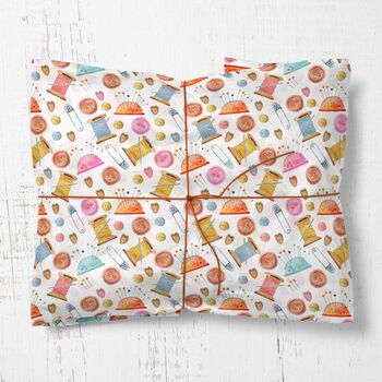 Sewing Buttons Wrapping Paper Roll Or Folded, 2 of 3