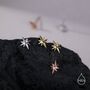 Sterling Silver Tiny Starburst Stud Earrings, thumbnail 6 of 11