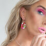 Dolly Bright Coloured Drop Earrings, thumbnail 2 of 3