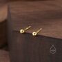 Sterling Silver Minimalist Ball Stud Earrings, thumbnail 7 of 12