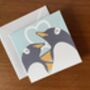 Penguins In Love On Ice Greetings Card, thumbnail 3 of 3