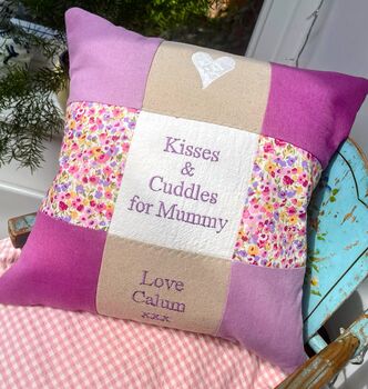 Kisses And Cuddles For Mummy Cushion, 2 of 7