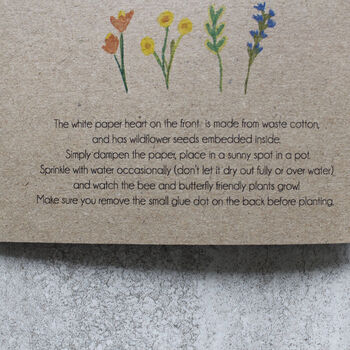 Save The Date Wildflower Seed Heart Card, 5 of 5