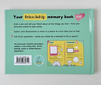 Friendship Memory Book For Kids | A5 School Keepsake And Activity Book For Friends, 2 of 12