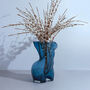 G Decor Extra Large Blue Female Torso Shaped Glass Vase, thumbnail 1 of 5