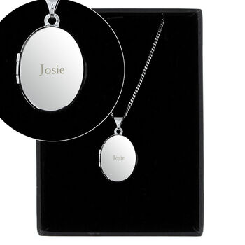 Gifts For Her Personalised Silver Photo Locket Necklace, 4 of 8