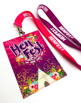 Henfest Disco Bride Festival Hen Party Vip Lanyards, 2 of 7
