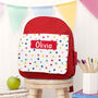 Personalised Girl's Patterned Red Rucksack, thumbnail 4 of 12