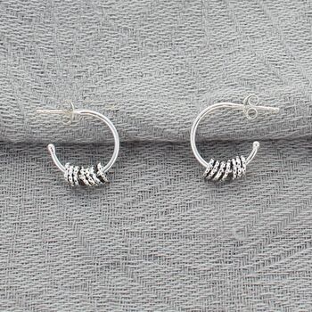 70th Birthday Infinity Ring Hoop Earrings, 2 of 8
