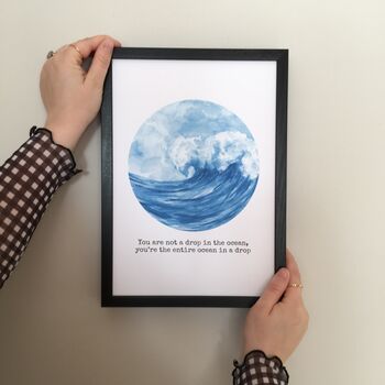'You Are Not A Drop In The Ocean' Hand Painted Print, 4 of 8