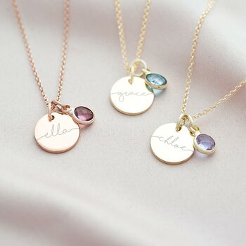 Esme Sterling Silver Birthstone Personalised Necklace, 3 of 10