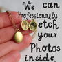 Tiny Small Personalised Oval Locket With Photos, thumbnail 3 of 9