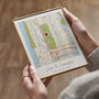 Personalised Vintage Map Picture With Stitched Heart, thumbnail 2 of 9