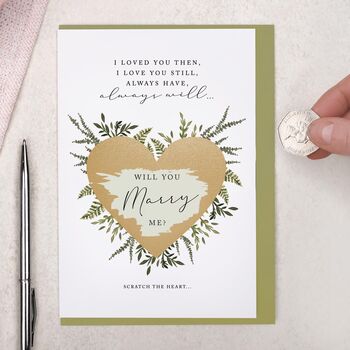 Botanical Scratch To Reveal Poem Proposal Marry Me Card, 4 of 4