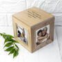 Dad's Personalised Oak Photo Cube Keepsake Box, thumbnail 1 of 5
