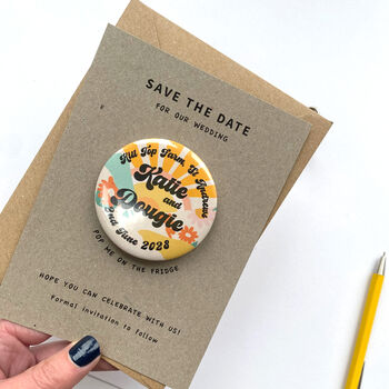 Save The Date Sunshine And Flowers Magnet, 3 of 6