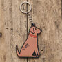 Fox Red Labrador Keyring Personalisation Available, thumbnail 2 of 4