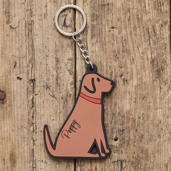 Fox Red Labrador Keyring Personalisation Available, 2 of 4