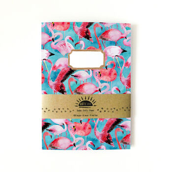 Flamboyance Of Flamingos Print A5 Lined Journal, 4 of 10