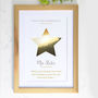 Personalised Metallic Gold Star Framed Teacher Print, thumbnail 2 of 3