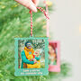 Personalised Colourful Wavy Photo Christmas Decoration, thumbnail 1 of 5