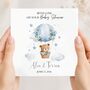 Blue Bear Baby Shower Card, Hot Air Balloon Parents To Be Card, thumbnail 1 of 2