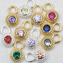 18ct Gold Plated Or Silver Birthstone Hoop Earrings, thumbnail 5 of 11