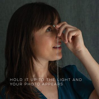 Personalised Round Hidden Photo Necklace In Sterling Silver, 3 of 9