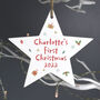 Personalised First Christmas Wooden Decoration, thumbnail 2 of 4