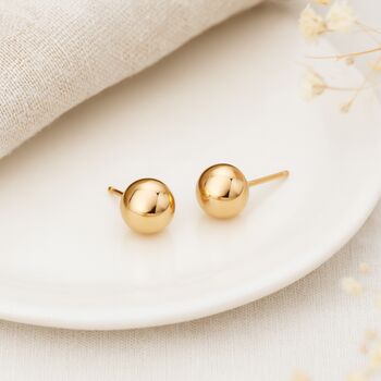 9ct Yellow Gold Polished Ball Stud Earrings – 6mm, 4 of 6