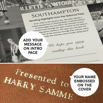 Southampton Fc Personalised Football Gift Saints Newspaper History Book, 10 of 12