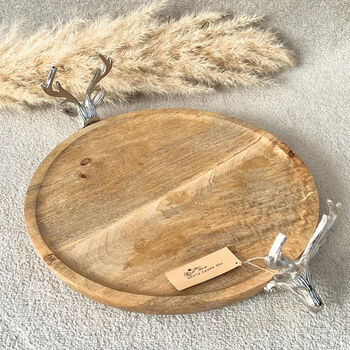Wooden Serving Platter Cake Stand Birthday Gift For Her, 6 of 9