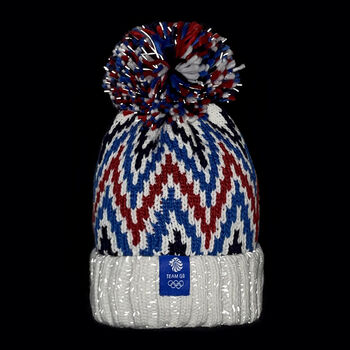 Official Team Gb Zig Zag Reflective Super Bobble Hat, 2 of 2