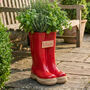 Personalised Large Red Welly Boots Mother's Day Plant Pot Gift, thumbnail 1 of 7