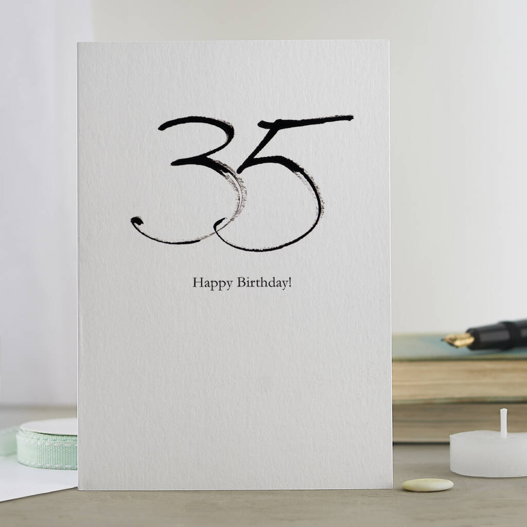 35th Birthday Card '35 Happy Birthday' By Gabrielle Izen