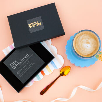 Personalised Teacher Definition Slate Coaster, 2 of 2
