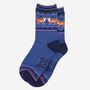 Ginger Cats Striped Bamboo Socks Women's Blue, thumbnail 2 of 3