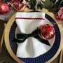 White Linen And Velvet Ric Rac Napkins Set Of Two, thumbnail 2 of 2