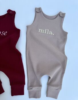Personalised Baby Dungarees Romper | Personalised Gifts, 4 of 10