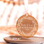 Personalised First Christmas Married Gold Keepsake, thumbnail 7 of 7