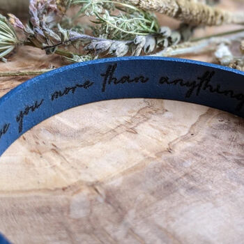 'Personalised Secret Message Leather Bracelet Gift, 4 of 4